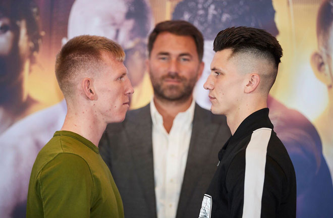 Cheeseman-Conway face off. Credit: Matchroom Boxing 