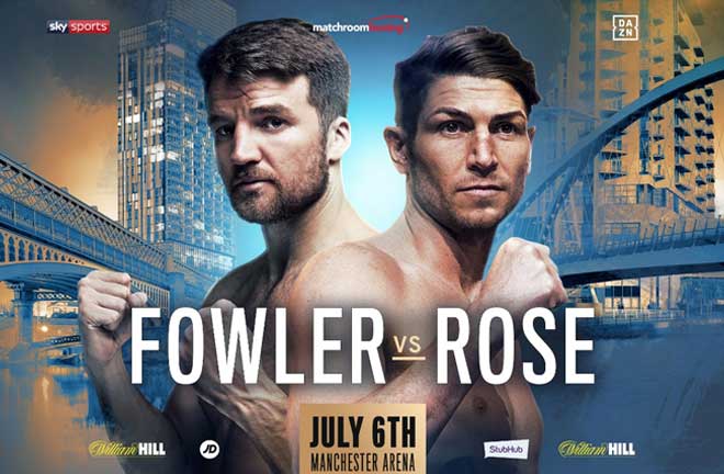 Fowler steps in to face Brian Rose. Credit: Matchroom Boxing