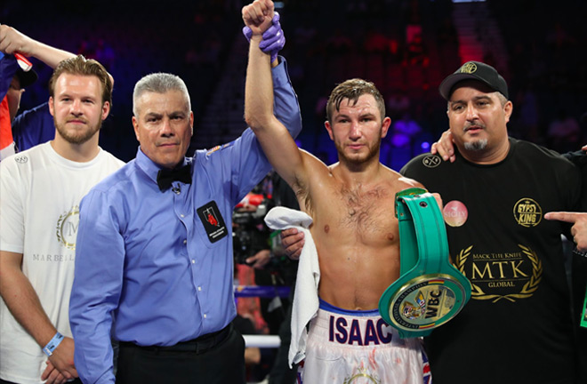 Tyson Fury's friend and team mate Isaac Lowe picks up a win on the undercard with a beautiful boxing display.