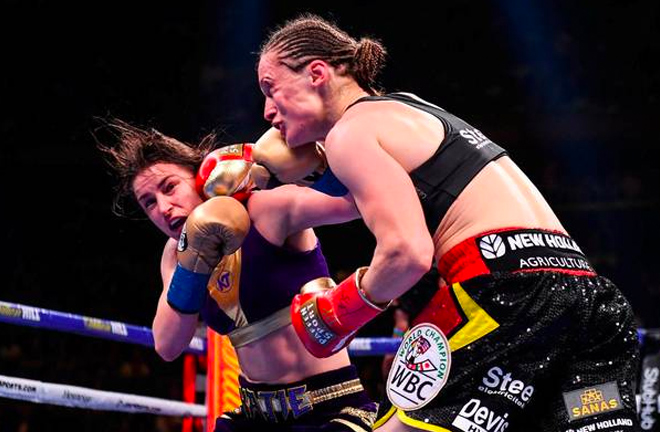 Taylor became undisputed champion in New York in June beating Delfine Persoon