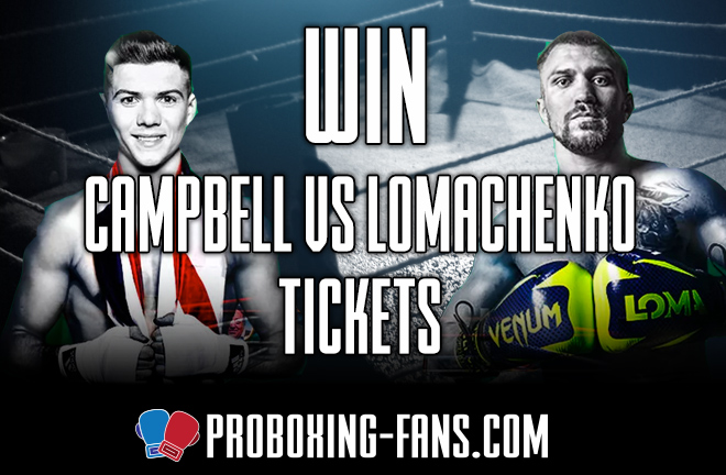 Campbell vs Lomachenko - your chance to win 2 tickets to the 02 this Saturday night for this unmissable clash.