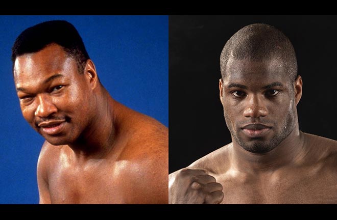 Frank Warren has compared rising heavyweight sensation Daniel Dubois with all time great Larry Holmes. Credit: Frank Warren