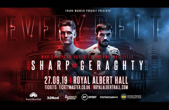 Declan Geraghty challenges WBO European super-featherweight champion Archie Sharp on September 27. Credit: Frank Warren