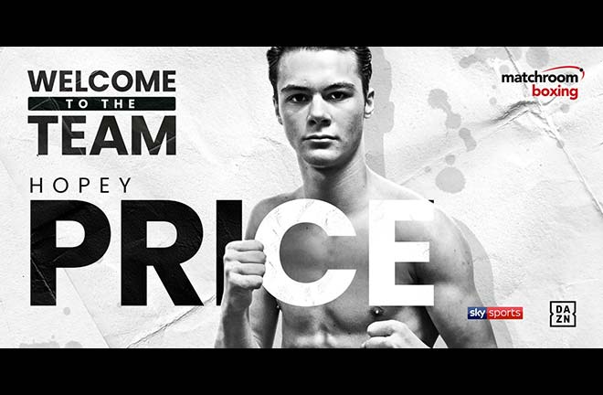 Amateur Standout Hopey Price Signs With Matchroom. Credit: Matchroom Boxing