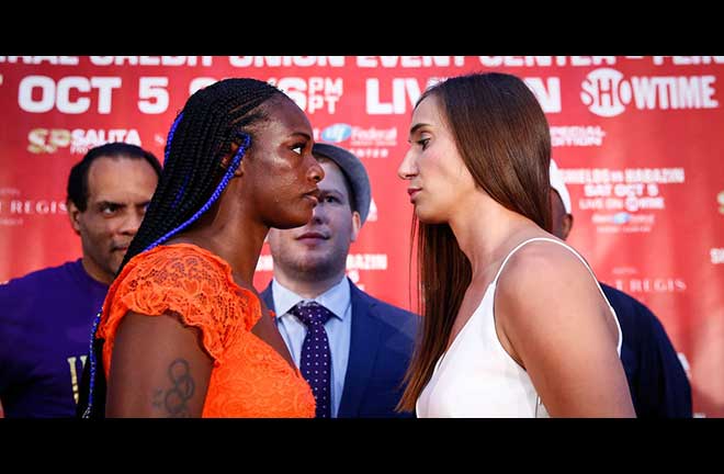 Shields-Habazin intense face off. Credit: Showtime