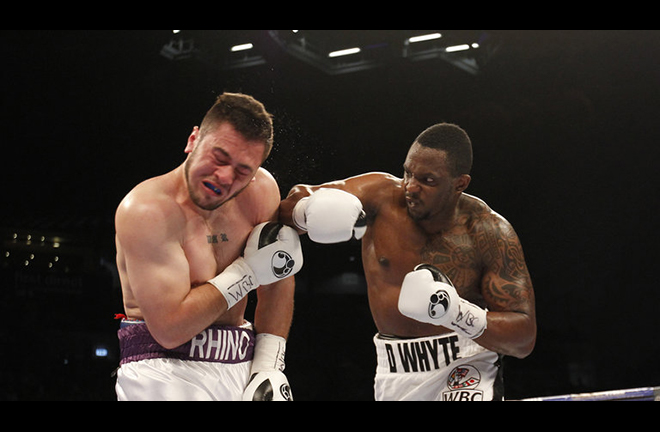 Dave Allen took Dillian Whyte the distance in 2016 Credit: Sky Sports