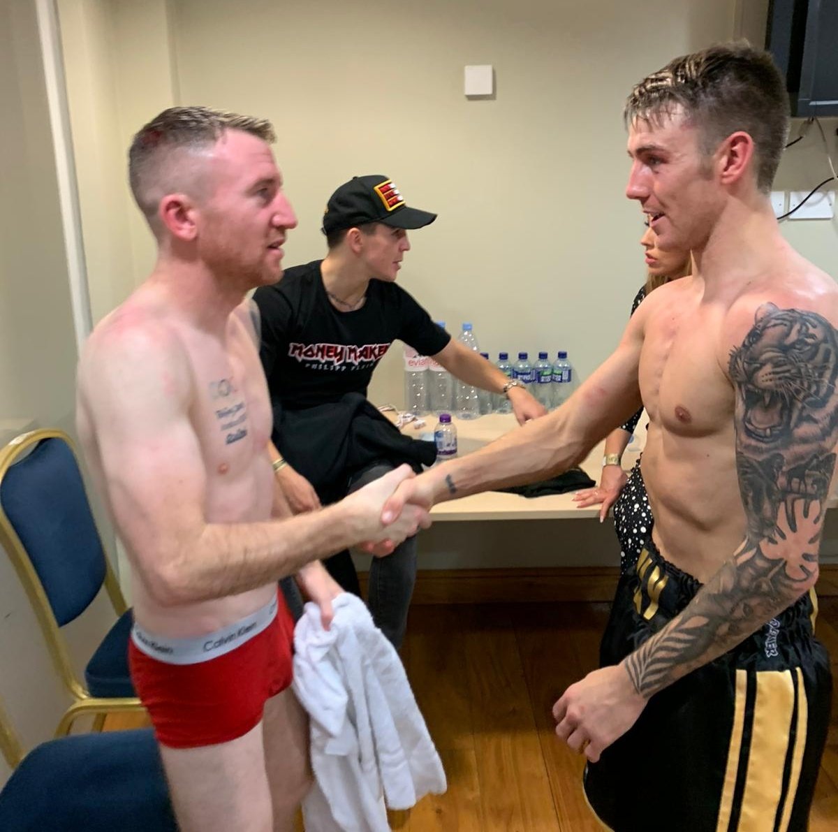 Jay Harris and Paddy Barnes embrace post-fight Credit: MTK Global