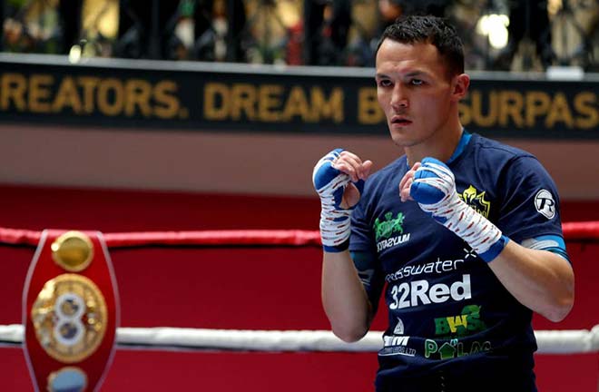 Warrington looking sharp ahead of his third defence of his IBF world featherweight title against Sofiane Takoucht. Credit: Evening Standard