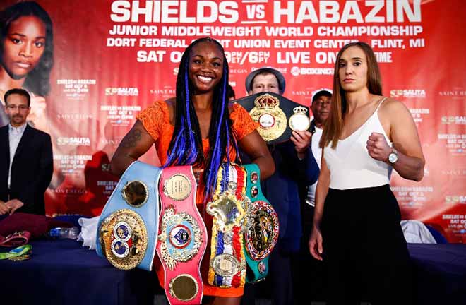 Shields: 'she thinks she’s going to stand there blow for blow with me, she’s crazy' Credit: Boxing Scene