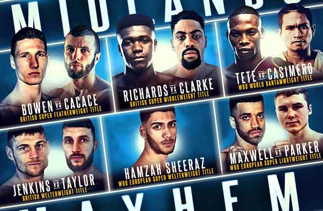 Midlands Mayhem Comes To The Arena Birmingham On November 30. Credit: Frank Warren