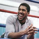 Joshua was in high spirits as he finished off his training camp in Sheffield Credit: Matchroom Boxing