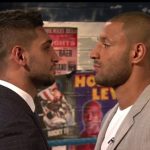 Amir Khan and Kell Brook head to head. Photo credit: boxing scene.com