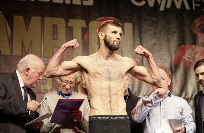 Anthony Cacace defends his British Super-Featherweight crown against Leon Woodstock Photo credit: Irishnews.com