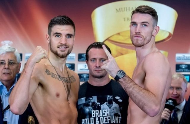 Erik Skoglund and Callum Smith. Photo credit: boxing scene.com