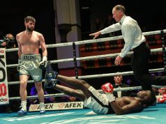 Rocky Fielding wiped out his limited opponent inside two rounds Crediit: MTK Global