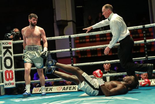 Rocky Fielding wiped out his limited opponent inside two rounds Crediit: MTK Global