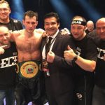 Igor Mikhalkin after winning the IBO world title. Photo credit: boxingscene.com