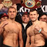Igor Mikhalkin post weigh in against Sergey Kovalev. Photo credit: boxingchannel.tv
