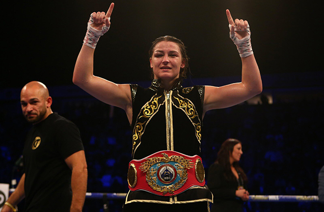 Two-weight world champion Katie Taylor is waiting in the wings for Serrano Credit: Matchroom Boxing