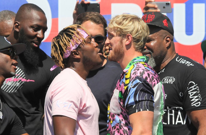 KSI head to head with Logan Paul. Photo credit: Sky Sports