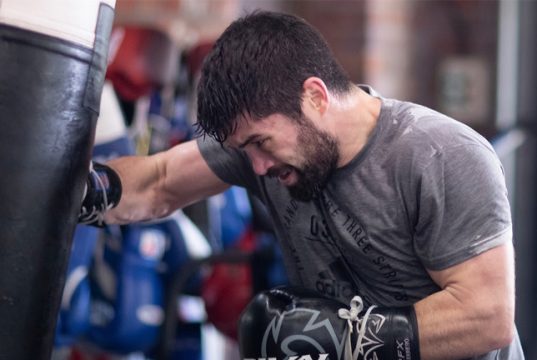 John Ryder challenges for his maiden world title against Callum Smith Credit: Mark Robinson/Matchroom Boxing