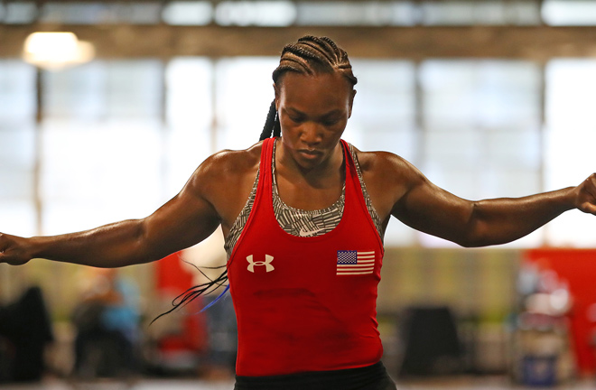 Claressa Shields will face Marie-Eva Dicaire. Photo credit: perform group.com