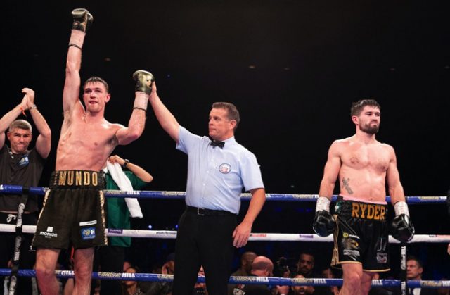 Callum Smith's hand was raised after beating John Ryder. Photo credit: boxingnews24