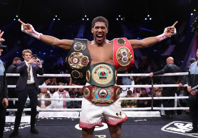 Anthony Joshua beat Andy Ruiz Jr on points to regain his World Heavyweight titles in Saudi Arabia in December Photo Credit: Mark Robinson/Matchroom Boxing
