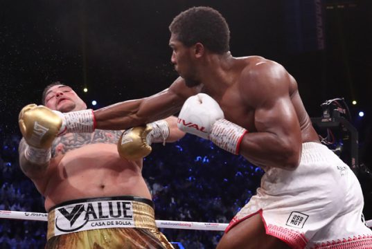 Joshua makes his return after reclaiming the world heavyweight titles in a historic rematch against Andy Ruiz Jr in December Credit: Matchroom Boxing