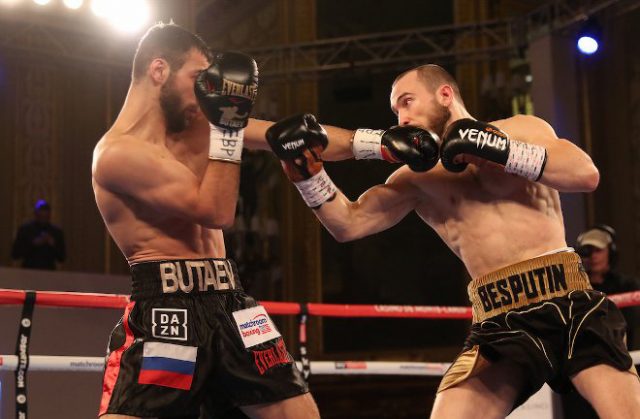 Alexander Besputin got the better of Russian rival Radzhab Butaev to claim the WBA strap Credit: Boxing Scene