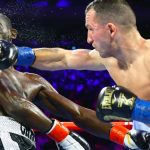 Kavaliauskas gave Crawford problems before succumbing to a ninth round KO Credit: Top Rank
