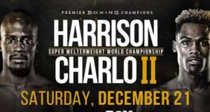 The highly-anticipated WBC Super Welterweight World Championship rematch between Tony "Superbad" Harrison and Jermell "Iron Man" Charlo goes down tonight in California.