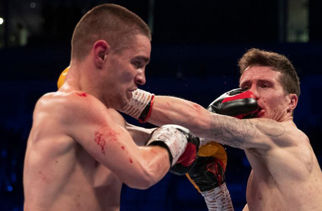 Joe Hughes challenges for the European Super Lightweight title he lost to Robbie Davies Jr in March Credit: Sky Sports