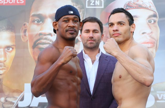 Daniel Jacobs takes on fellow former middleweight world champion Julio Cesar Chavez Jr at catchweight on Saturday Credit: Matchroom Boxing