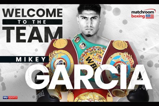 Four-weight world champion Mikey Garcia has signed a one-fight deal with Matchroom Boxing and DAZN Credit: Matchroom Boxing