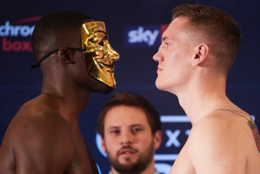 Richard Riakporhe faces Jack Massey for the vacant British title at York Hall on Thursday Credit: JD Sports