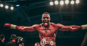 Richard Riakporhe beat Jack Massey on a unanimous decision to claim the British Cruiserweight title Credit: Richard Riakporhe