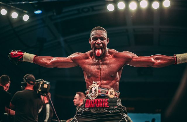 Richard Riakporhe beat Jack Massey on a unanimous decision to claim the British Cruiserweight title Credit: Richard Riakporhe