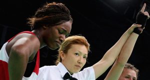 Savannah Marshall defeating Claressa Shields as an amateur. Photo credit: skysports.com