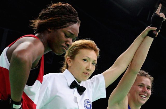 Savannah Marshall defeating Claressa Shields as an amateur. Photo credit: skysports.com