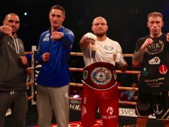 Serge Michel, Hosea Burton, Ricards Bolotniks and Liam Conroy progressed to the Golden Contract semi-finals Credit: MTK Global
