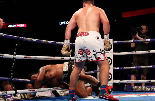 Nick Webb was knocked out in four rounds by Dave Allen last July Credit: Sky Sports