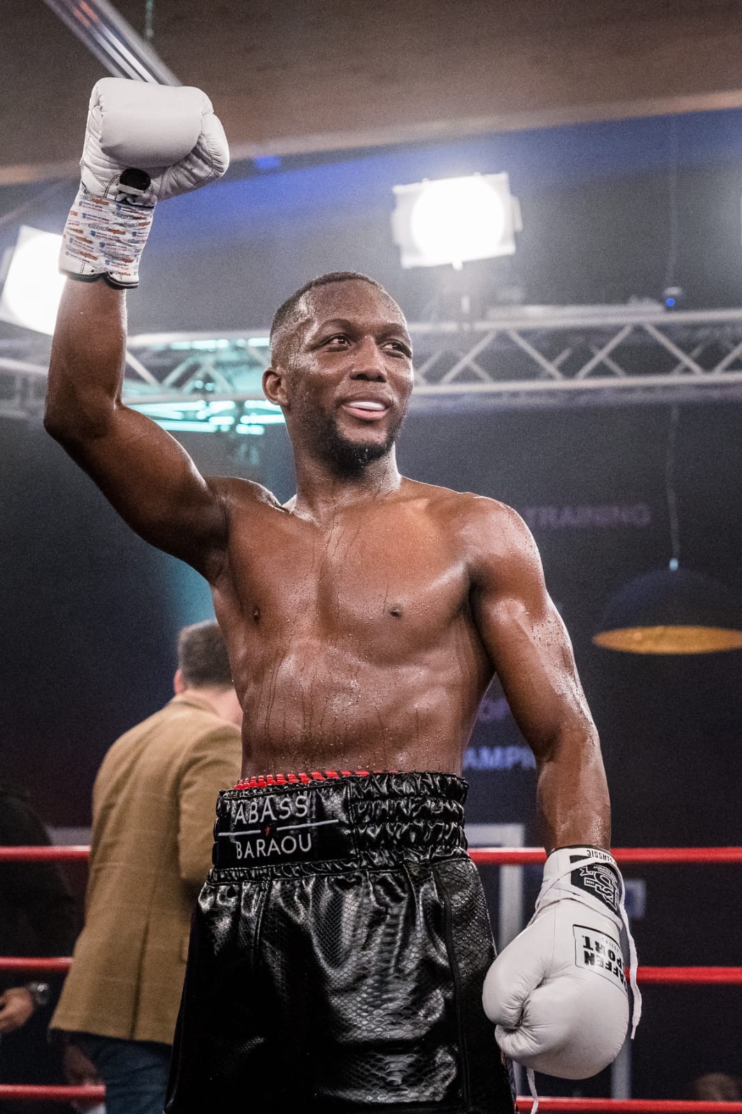 German Super Welterweight contender Abass Baraou produced another stoppage win in Hamburg last night Credit: Miguel Ferraz