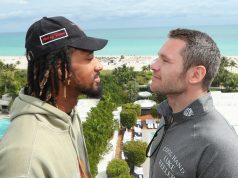 Demetrius Andrade has vowed to give Luke Keeler the "beating of his life" when the pair meet in Miami on Thursday Credit: Ed Mulholland/Matchroom Boxing USA