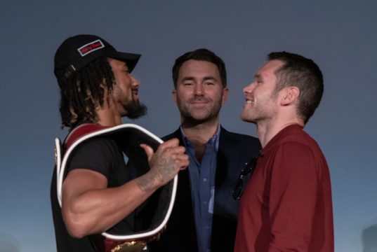 Demetrius Andrade defends his WBO world Middleweight crown against Luke Keeler in Miami Credit: Alex Nunez
