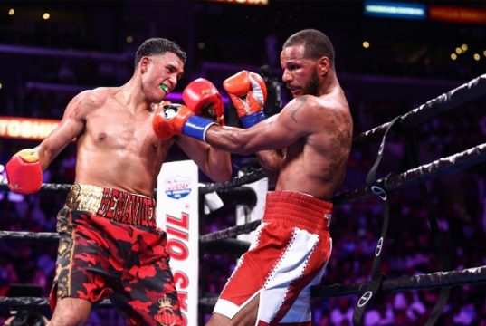 David Benavidez regained the WBC title against Anthony Dirrell in September Credit: Stephanie Trapp/Ryan Hafe