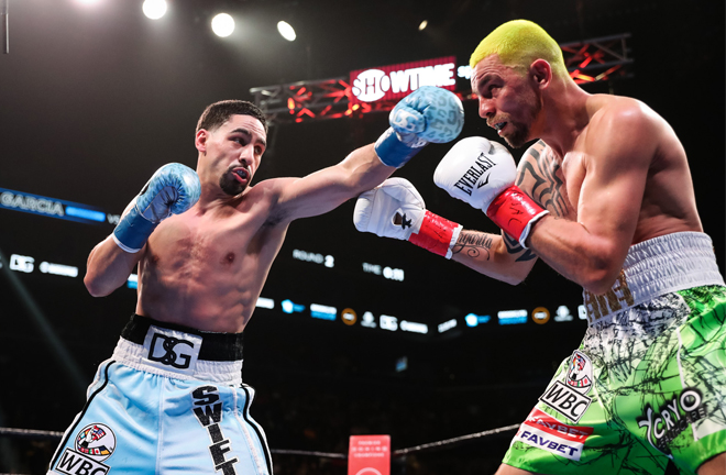 Danny Garcia comfortably saw off Ivan Redkach at Barclays Center on Saturday night Credit: SHOWTIME Boxing