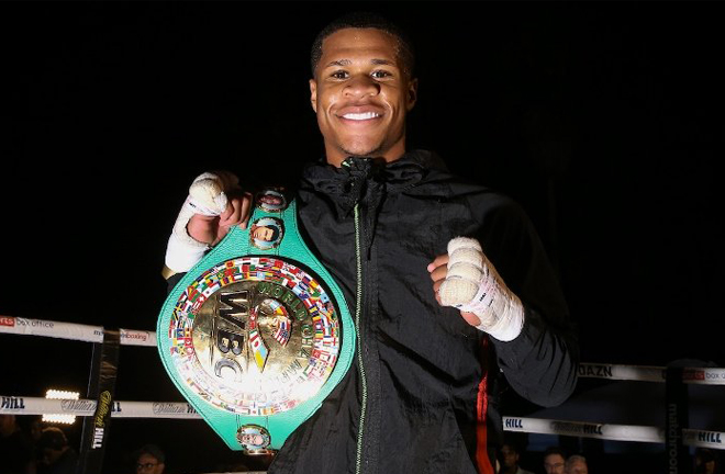 Devin Haney has been named champion in recess after shoulder surgery Photo Credit: Boxing Scene