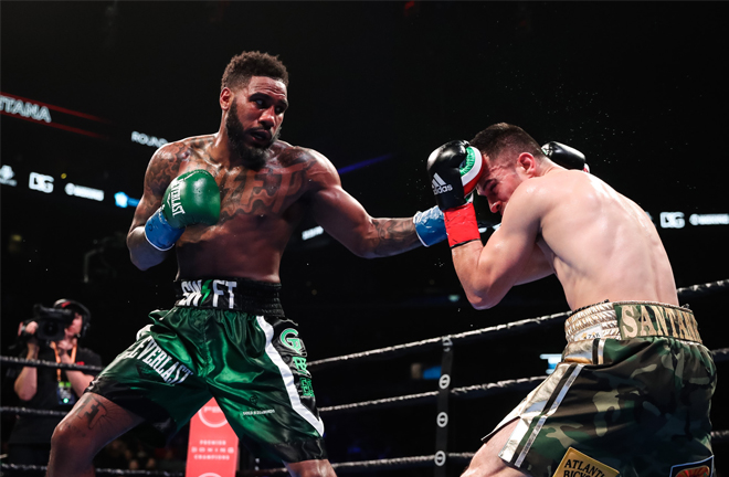 Former Super Welterweight champion Jarrett Hurd scored a final round knockdown on the way to a UD win Credit: SHOWTIME Boxing