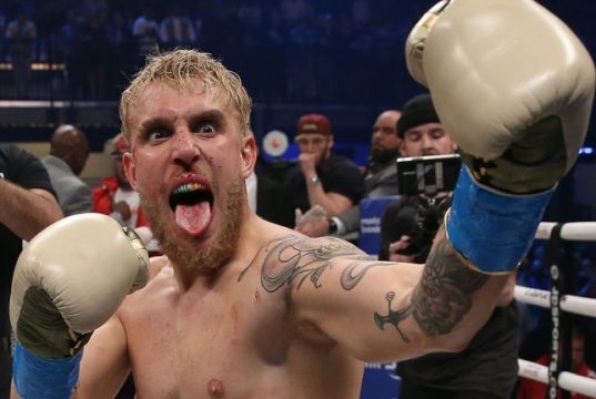 Jake Paul was victorious over AnEsonGib inside the first round of their grudge match. Photo Credit: Sky Sports.